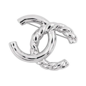 Chanel Brooch Coco Mark Twist Metal L25 C CHANEL BROACH
